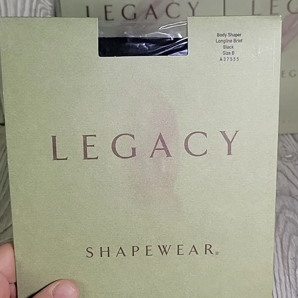Legacy Legwear 3 Body Shaper Longline Brief Legwear Nude/Black/Ivory Size B NEW